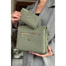 Just Polo Yeşil Kombin Renk 5 Bölmeli Kadın Omuz Çantası 29CM 20 cm 10 cm 2068-LB