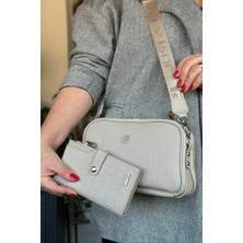 Just Polo Kadın 5 Bölmeli Ayarlanabilir Uzun Askılı Omuz Çantası  6 Bölmeli 28 X18 cm 4023-JP Taş Kombin