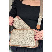 Just Polo Uzun Askılı 5 Bölmeli Özel Seri Kadın Çapraz Postacı Omuz Çantası 2053-GD  Kumtaba Kombin