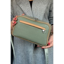 Just Polo Kadın 5 Bölmeli Ayarlanabilir Uzun Askılı Omuz Çantası  6 Bölmeli 28 X18 cm 4023-JP Yeşil