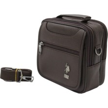 U.S. Polo Assn. Kahve Deri Evrak Çantası Küçük BOYPLEVR6762 Ayarlanabilir Askı ve Kulplu Özellikler