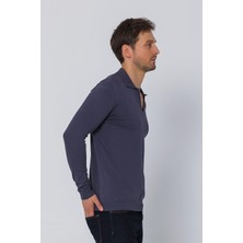 Cekmon Erkek Regular Fit Düz Renk Polo Yaka Uzun Kollu Triko Kazak