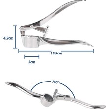 Mezigarc Paslanmaz Çelik Sarımsak Ezici Çeyizlik Ürün Zencefil Pratik Sarmısak Ezeceği Mutfak Pratik  Kokusuz Sarımsak Ezme