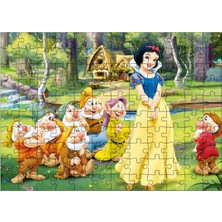 Bedeko Ahşap Mdf Puzzle Yapboz Pamuk Prenses ve Yedi Cüceler 120 Parça 25*35 cm