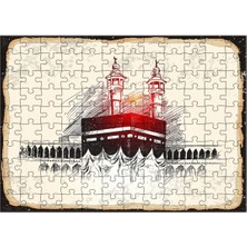 Bedeko Ahşap Mdf Puzzle Yapboz Kabe'de Hac Islam 120 Parça 25*35 cm