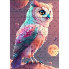 Bedeko Ahşap Mdf Puzzle Yapboz Gezegen ve Baykuş 120 Parça 25*35 cm