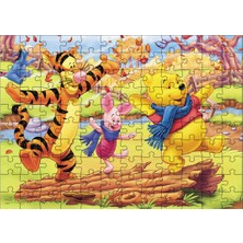 Bedeko Ahşap Mdf Puzzle Yapboz Winnie The Pooh ve Arkadaşları 120 Parça 25*35 cm