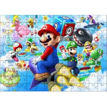 Bedeko Ahşap Mdf Puzzle Yapboz Süper Mario 120 Parça 25*35 cm