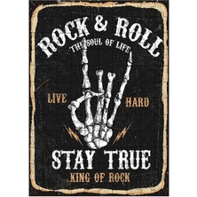 Bedeko Ahşap Mdf Puzzle Yapboz Rock N Roll Stay True