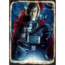 Bedeko Ahşap Mdf Puzzle Yapboz Süper Kahraman Thor