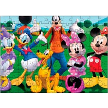 Bedeko Ahşap Mdf Puzzle Yapboz Mickey Mouse Eğlence Evi 120 Parça 25*35 cm