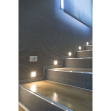 Mat Siyah Krom Kasa 3 Watt Kare Sensörlü Beyaz Işık Iç Mekan Merdiven ve Basamak Armatürü