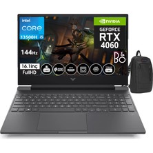 Hp Victus 16-R0035NT Intel I5-13500H 16GB Ddr5 2tb SSD 8gb RTX4060 16.1 Inç 144Hz IPS Fhd Freedos Taşınabilir Bilgisayar VİCTUS7P6L3EA03+WEBLEGELSINÇANTA