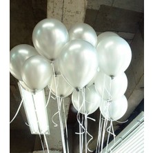 Benim Marifetlerim Metalik Beyaz Balon 12 Inch 5 Adet