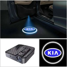 C9 Kia Uyumlu Karbon Kapı Altı LED Mesafe Sensörlü Yeni Nesil - Mavi