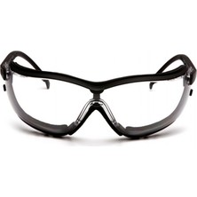 Pyramex V2G Şeffaf Antı-Fog Balıstık Gözlük EGB1810ST - Siyah Çerçeve
