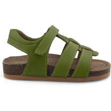 Cici Bebe Deri Yeşil Erkek Çocuk Sandalet