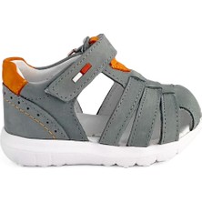 Cici Bebe Deri Gri Nubuk Erkek Çocuk Sandalet