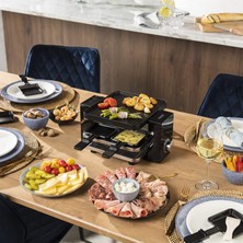 Princess Piano 4 Çok Fonksiyonlu Raclette Izgara Siyah-4 KIŞILIK-700 W