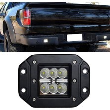 Oto Aksesuarcım Off Road LED Projektör Çalışma Sis Lambası Gömme Tip Beyaz 6 Ledli ONG29