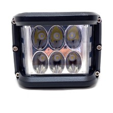 Oto Aksesuarcım Off Road LED Projektör Çalışma Sis Lambası Beyaz 3 Modlu Beyaz Flashlı 12 Ledli ONP0524