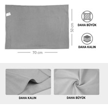 Vizyon Park Mikrofiber Oto Cam Temizlik Bezi Baklava Desen Cam Bezi Toz Leke Bırakmaz 50X70 Cm- Gri