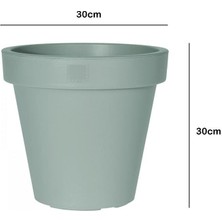 Via Gardenia Plastik Saksı Açık Yeşil Çap 30 cm Yükseklik 26 cm