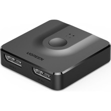 Ugreen 2 Giriş 1 Çıkış Veya 1 Giriş 2 Çıkış Çift Yönlü 4K@60Hz Displayport Switch