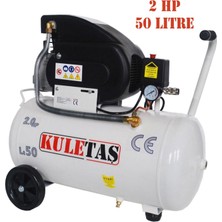 Badem10 Kuletaş Hava Kompresörü 50 Litre Kompresör 2 Hp 8 Bar