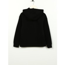 Caterpillar Baskılı Kadın Siyah Sweatshırt C3WG-SWT02