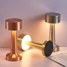 Hangast HL-007S Dekoratif Metal Gümüş Kablosuz Lambası Ledli 5V 3renk