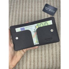 SANAT LEATHER SL-06390  Çıtçıtlı Para Koyma Bölmeli Şık Erkek Cüzdanı & Kartlığı Sanat Leather
