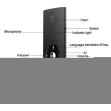 SLD T13 70 Dil Taşınabilir Akıllı Gerçek Zamanlı Ses Tercüman Iki Yönlü Anlık Akıllı Konuşma Tercümesi Siyah Renk (Yurt Dışından)