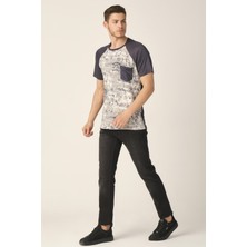 Alexander Gardi Reglan Kol Baskılı T-Shirt (E20-300610)