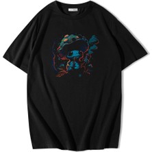 BRZ Collection Unisex Oversize Mushroom Smoking Forest T-Shirt