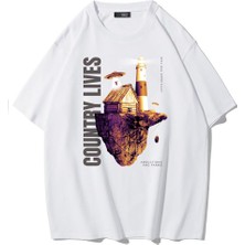 BRZ Collection Unisex Oversize Floatingısland T-Shirt