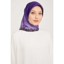 Armine Mor Desenli Tivil Ipek Eşarp 9005-31