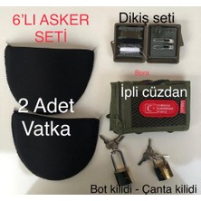 Boravelli Asker 6 Adet Set Bot Kilidi Çanta Kilidi Cüzdan 2 Adet Vatka Diki