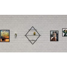Rmd Shop Dekoratif Metal Duvar Askılı Raf-Banyo Rafı-Kitaplık