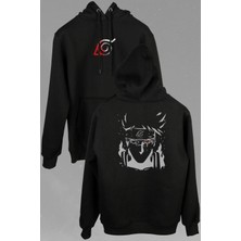 Kendim Seçtim Naruto Kakashi Anime Dizi Ön ve Arka Baskılı Sweatshirt Kapüşonlu Hoodie