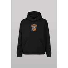 Kendim Seçtim Mf Doom Basketbol Hip Hop Maske Ön ve Arka Baskılı Sweatshirt Kapüşonlu Hoodie