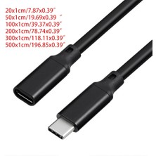 Type-C Erkek To Type-C Dişi Uzatma Kablosu 1 Metre 3.1 Type-C Uzatma Kablosu 4K 60Hz Usb-C Gen 2 10GBPS Extender Kablosu 100W Pd -