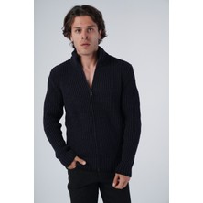 Trist Star Erkek Selanik Örgü Muline Cepli Triko Yün Hırka TRIST-5315