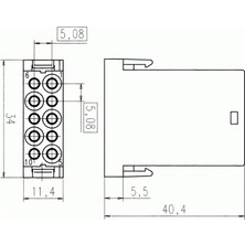 Amphenol C146 B10 001 E810 Kutuplu Dişi Modül