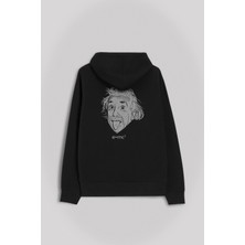 Kendim Seçtim Albert Einstein Fizik Förmüle E=mc2 Işık Hızı Ön ve Arka Baskılı Sweatshirt Kapüşonlu Hoodie