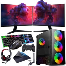 Rogame Intel I5 13400F 16GB 1tb M2 4gb GTX1650 Çift 24" Mon. (Gaming Set)