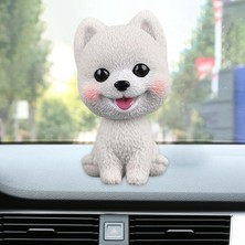 Salmoph Simülasyon Bobblehead Köpek Sallayan Kafa Köpek Kitaplık Dekorasyon Süslemesi (Yurt Dışından)