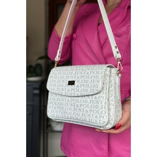 Just Polo 2 Askılı 5 Bölmeli Özel Seri Kadın Çapraz Omuz Çantası 2184 Beyaz