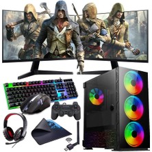 Rogame Intel I5 13400F 16GB 240SSD 1tb HDD 4gb GTX1650 Çift 24" Mon. (Gaming Set)