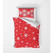 Alban Home Genç Çocuk Desen Mikro Saten 3D Dijital Baskı Tek Kişilik Nevresim Takımı Snow
